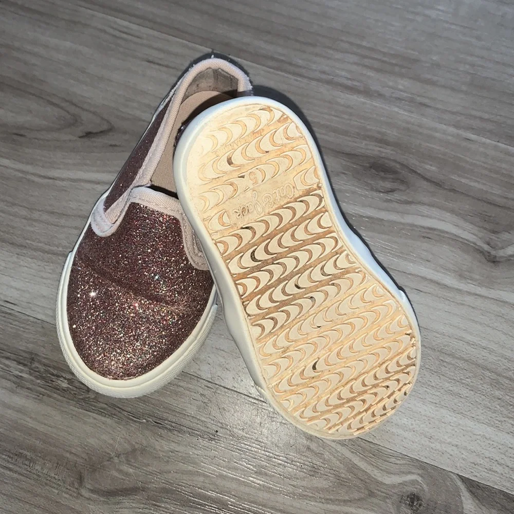 Cat and Jack Slip-on Pink Glitter Shoes 5 - Picture 6 of 7